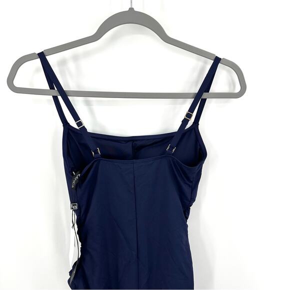 La Blanca Island Goddess One Piece Swim Suit in indigo Size 6 - Picture 4 of 12